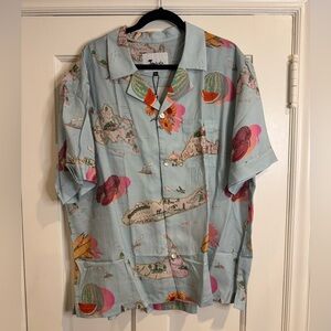 Tombolo Men's Casual Button Down “Island Hopping” Shirt